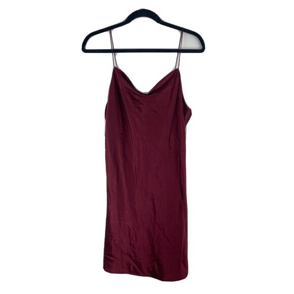 Cami NYC Womens Silk Slip Dress Size M Red Burgundy Maroon Cowl Neck Mini - Picture 1 of 10